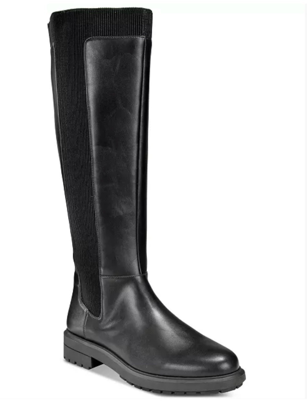 On 34th Womens Tamira Round Toe Zip Riding Knee High Boots Black - NWT